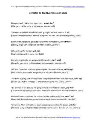 10 ejemplos de tag questions para usar en conversaciones en inglés 1 10 ejemplos de tag questions para usar en conversaciones en ingles