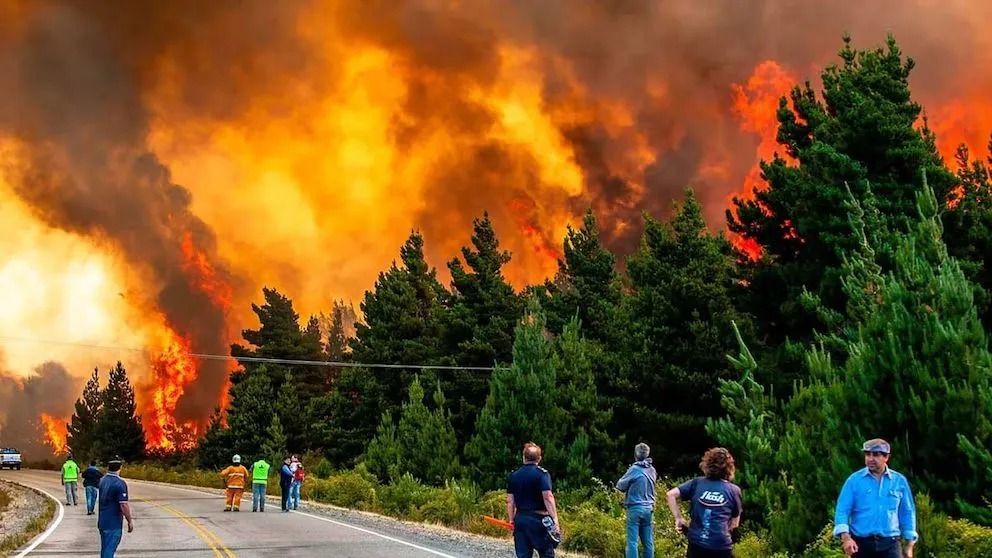 Jueces de Paz de Chubut se unen para atender emergencia por incendio forestal en Epuyén 1 devastador incendio en epuyen que destruyo casas y la escuela del pueblo 2222