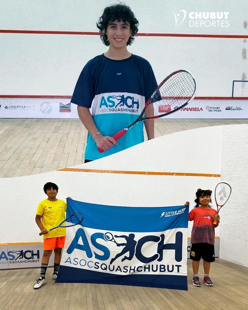 Tres chubutenses representarán a la provincia en el Sudamericano Junior de Squash 2025 1 squash