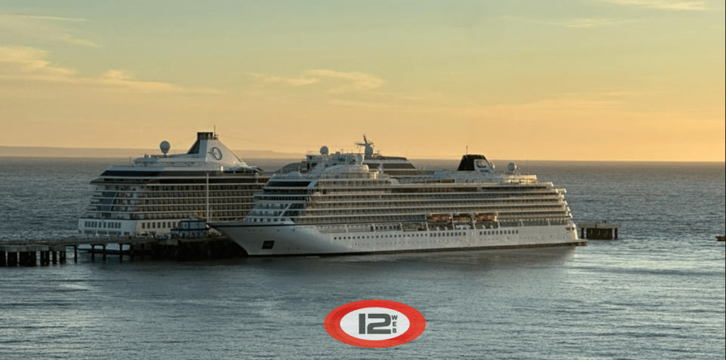 Arribo simultáneo de lujosos cruceros internacionales a Puerto Madryn 1 cruceros vinking y marina en madryn
