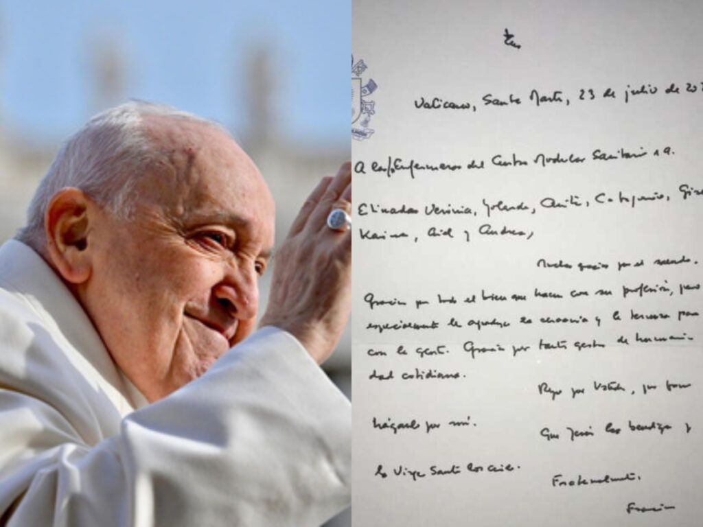 La carta del Papa Francisco a enfermeras de Puerto Madryn: un gesto de humanidad y cercanía 1 PAPA FRANCISCO MADRYN