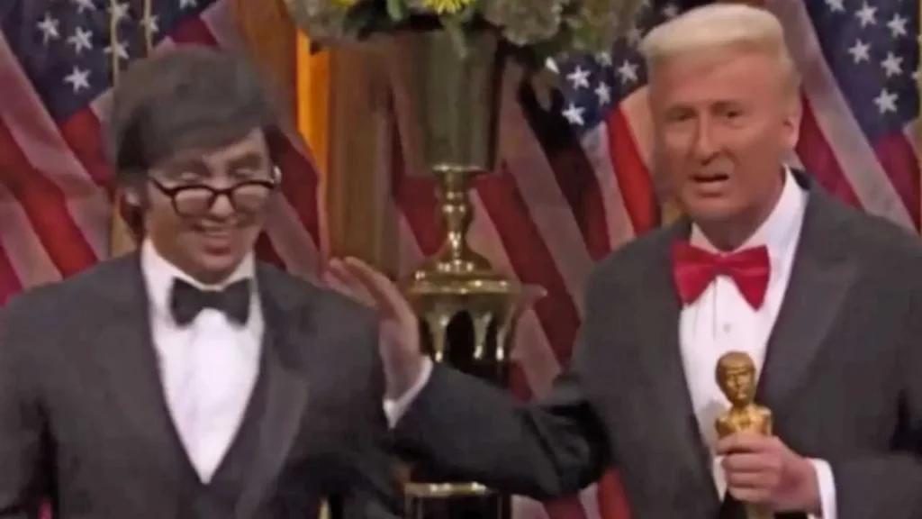 La televisión estadounidense se burla de Javier Milei en SNL con parodia en Trump Awards 1 milei trump 1 1.webp