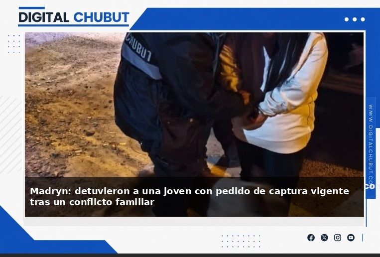 Intervención policial en Puerto Madryn termina con detención de mujer con pedido de captura vigente 1 MUJER DETENIDA 23 DE JUNIO