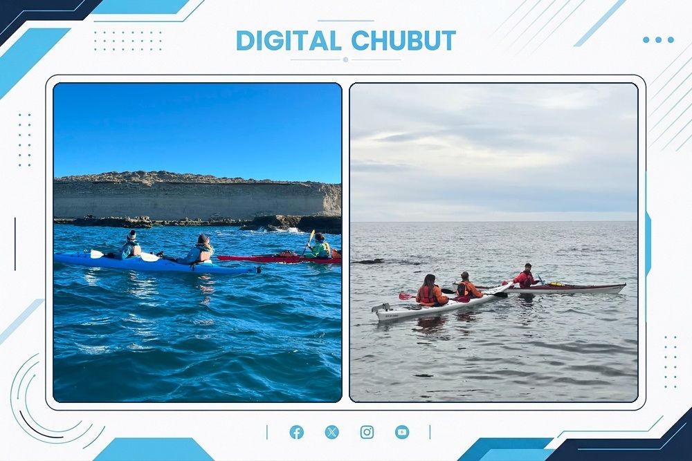 Gobierno del Chubut evalúa nuevos circuitos de kayak en Península Valdés y Punta Loma para su desarrollo responsable y sostenible. 1 AREAS 17 DE JULIO