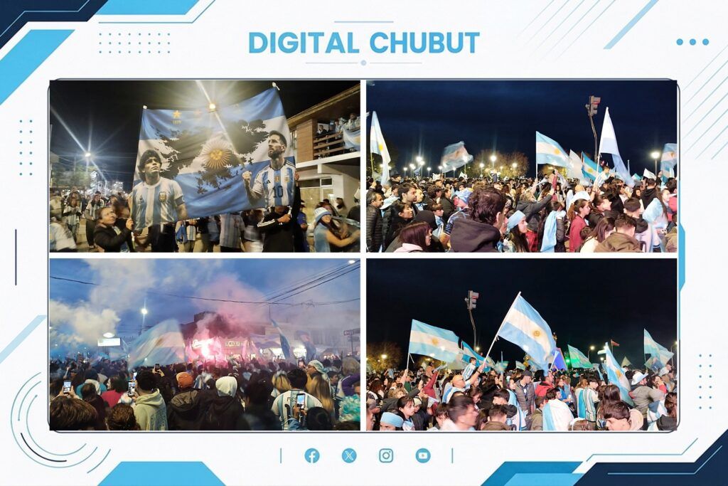Histórica celebración en Puerto Madryn por clasificación de Argentina a la final del Mundial 2026 1 ARGENTINA 15 DE JULIO
