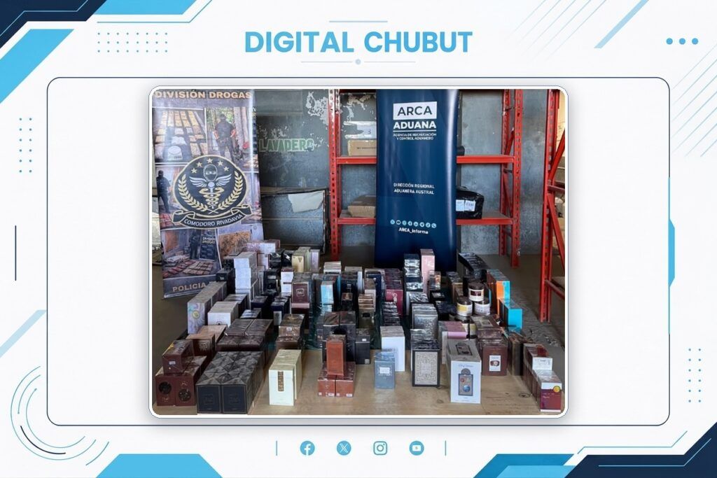 Descubren importante contrabando de perfumes importados valuados en 15 millones de pesos en Comodoro Rivadavia 1 CONTRABANDO 13 DE JULIO