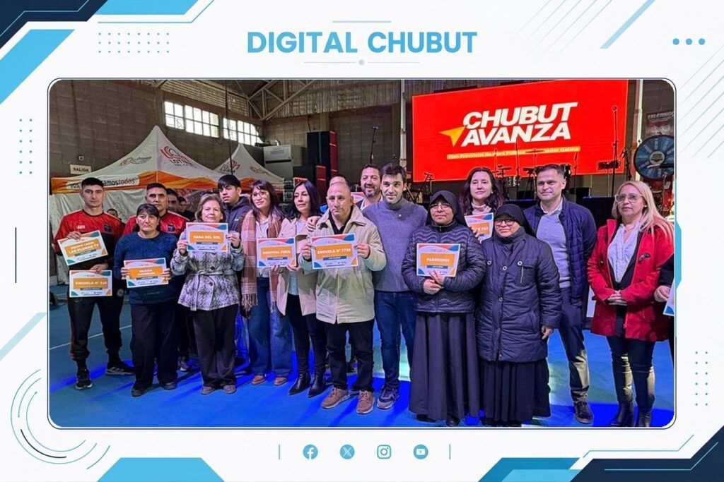 Lotería del Chubut celebra aniversario de Las Plumas con sorteo de departamento y entrega de equipamiento 1 TELEBINGO 13 DE JULIO