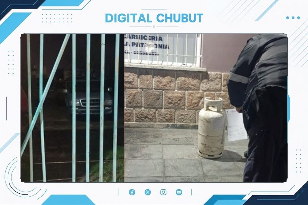 Detenido tras sustraer una garrafa: Hombre de 34 años capturado en trelew. 1 ROBO TRELEW 13 DE AGOSTO