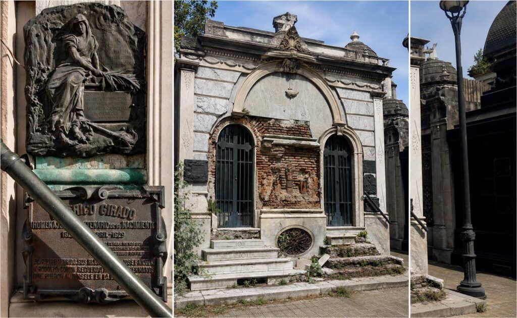 Lucía Girado, artista plástica de renombre, lucha por evitar la concesión de la bóveda familiar en el Cementerio de la Recoleta ante un intento de transformarla en un local gastronómico o un gift shop. 1 boveda familia girado cementerio recoleta